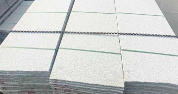 日照芝麻白毛板，石材毛板