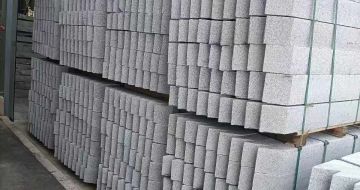 日照芝麻白树围石 树池