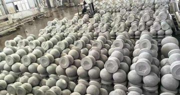 日照芝麻白圆球 石球 挡车球