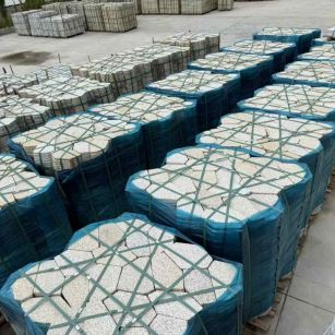 日照黄金麻冰裂纹 碎拼