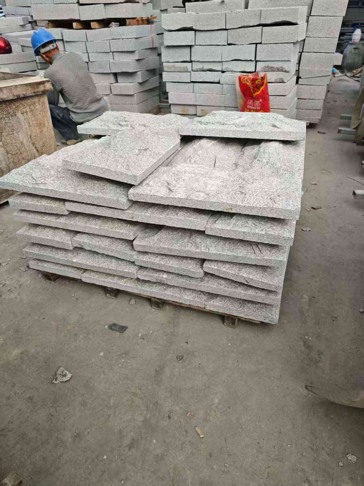 日照芝麻白蘑菇石，自然面